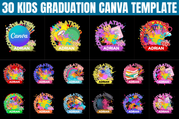 Download 30 Kids Graduation Canva Template - Kids graduation Collection