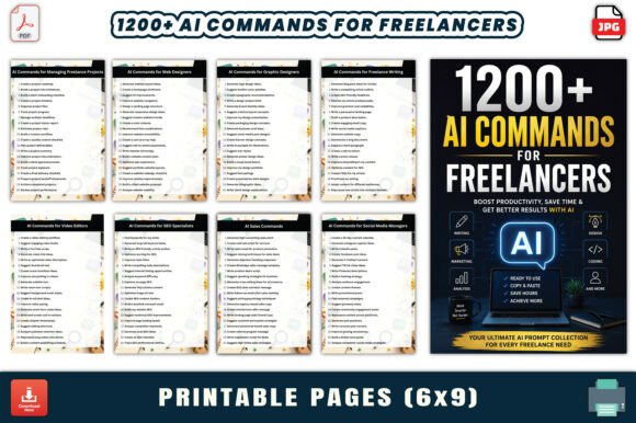 Download 1200+ AI Commands for Freelancers - 200 Collection
