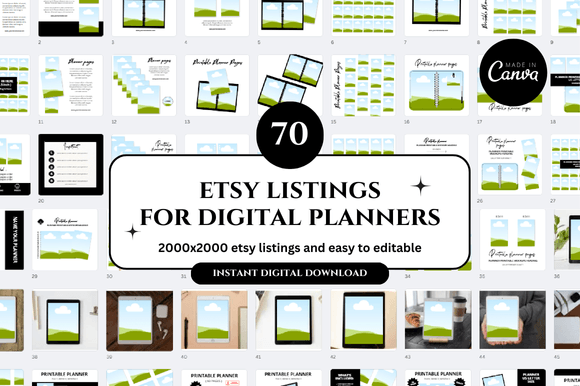 Download Digital Planner Etsy Canva Mockup - Digital planner Collection